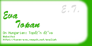 eva topan business card